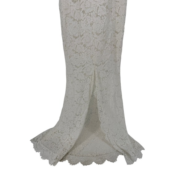 strapless open back dress Mermaid Off Shoulder Long Sleeves Back Zipper Lace Appliques Tulle Wed –  VOS LEE main image 0